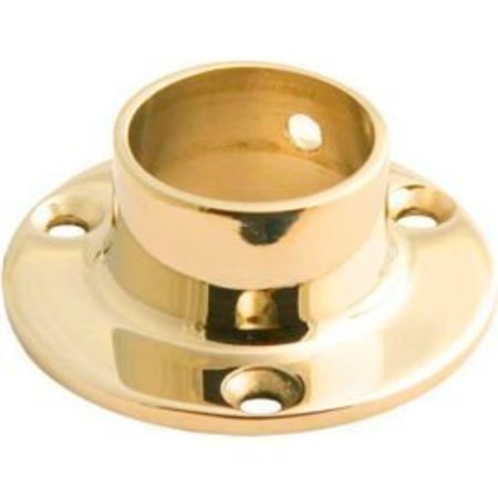 LAVI INDUSTRIES Lavi Industries, Flange, Wall, for 1" Tubing, Polished Brass 00-500/1